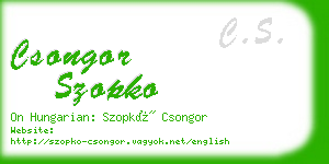 csongor szopko business card